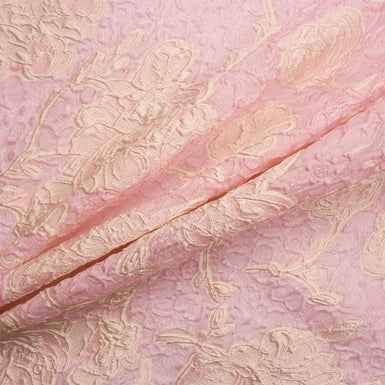 Pink/Cream Floral Cloqué