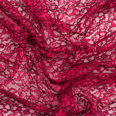 Pink Corded Chantilly Lace