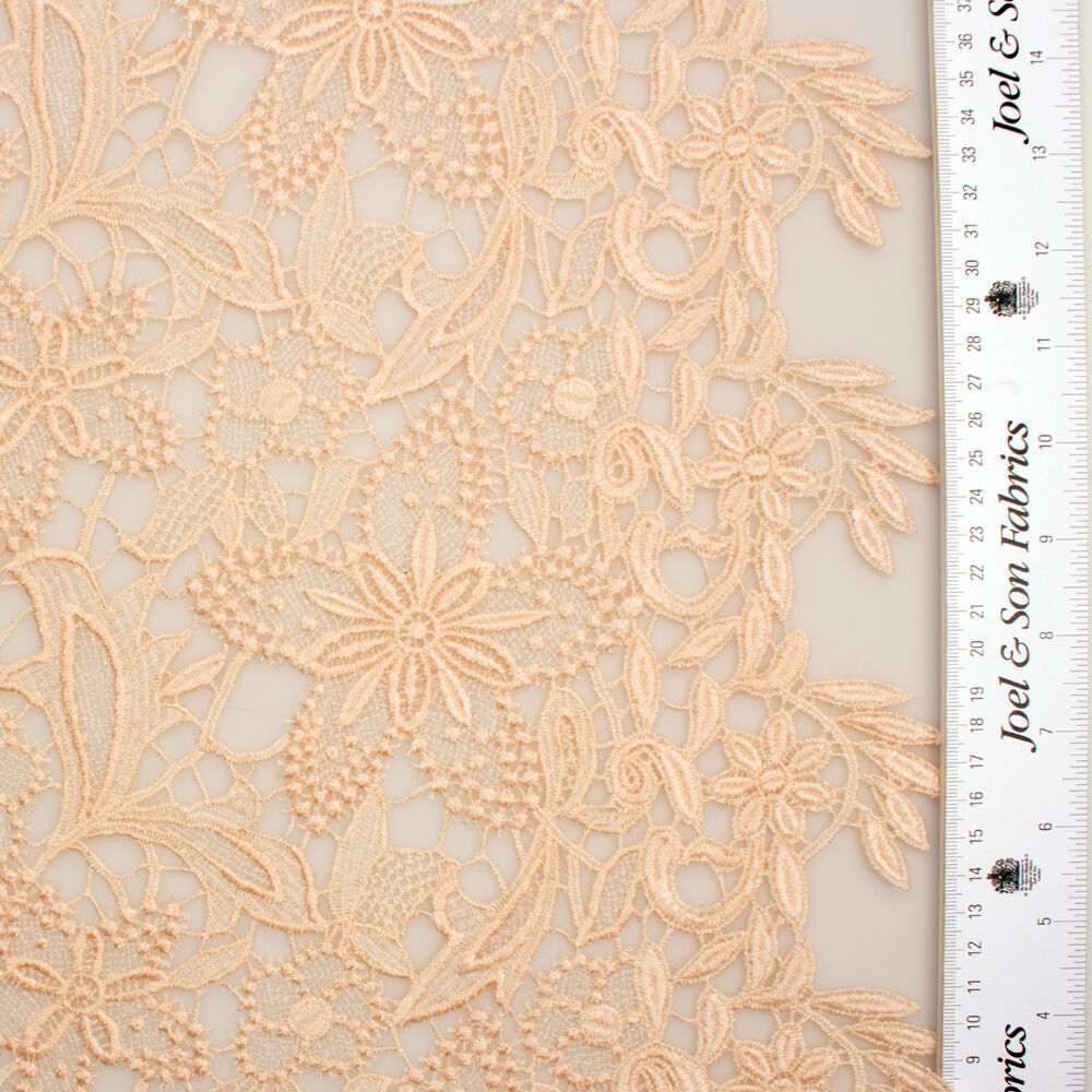 Soft Peach Guipure Lace