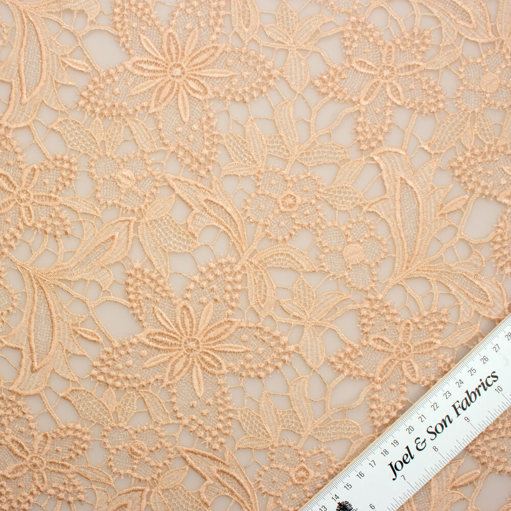 Soft Peach Guipure Lace