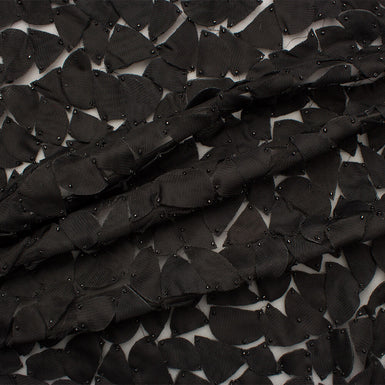 Black 'Petal' Embroidered Tulle