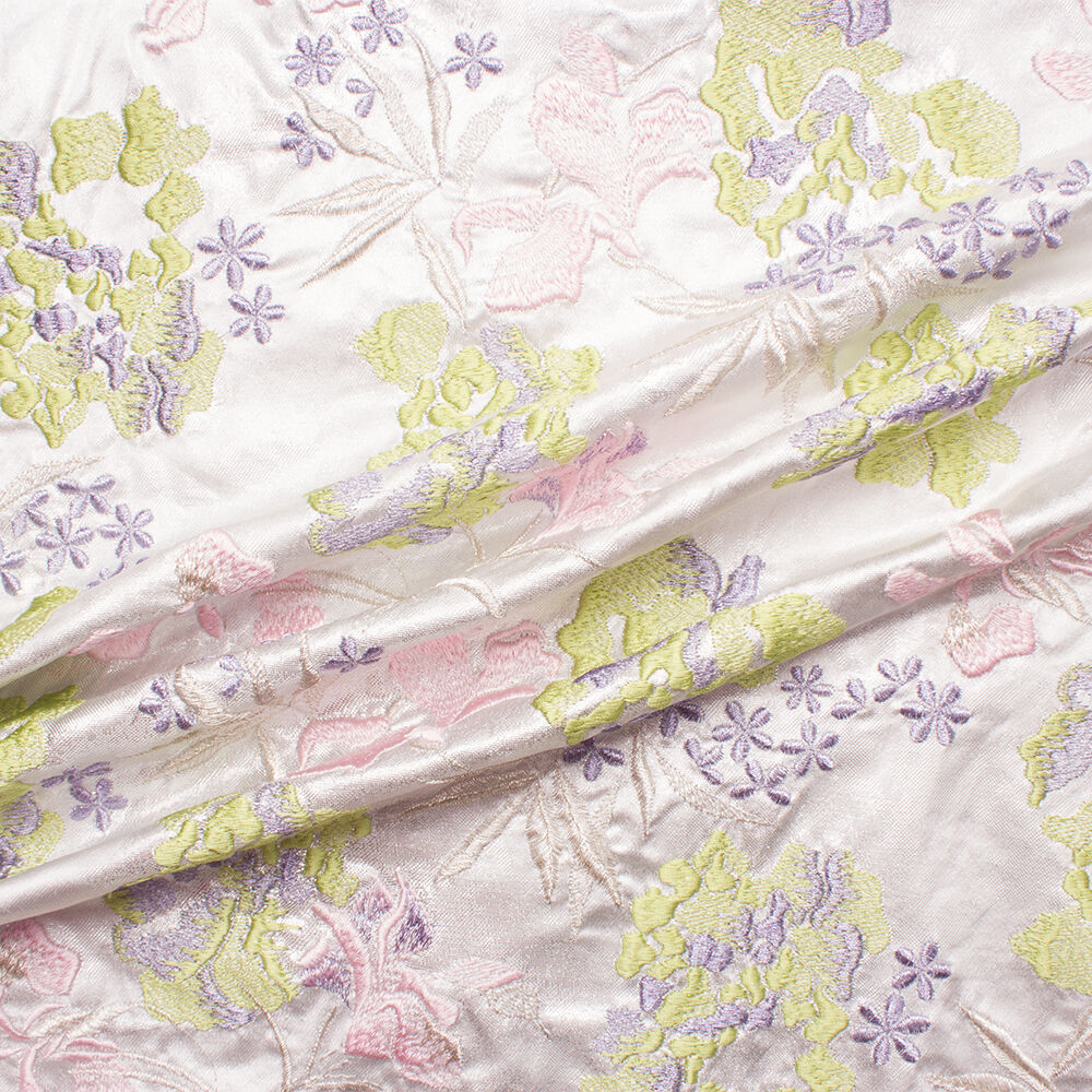 Metallic Silk Embroidered Taffeta