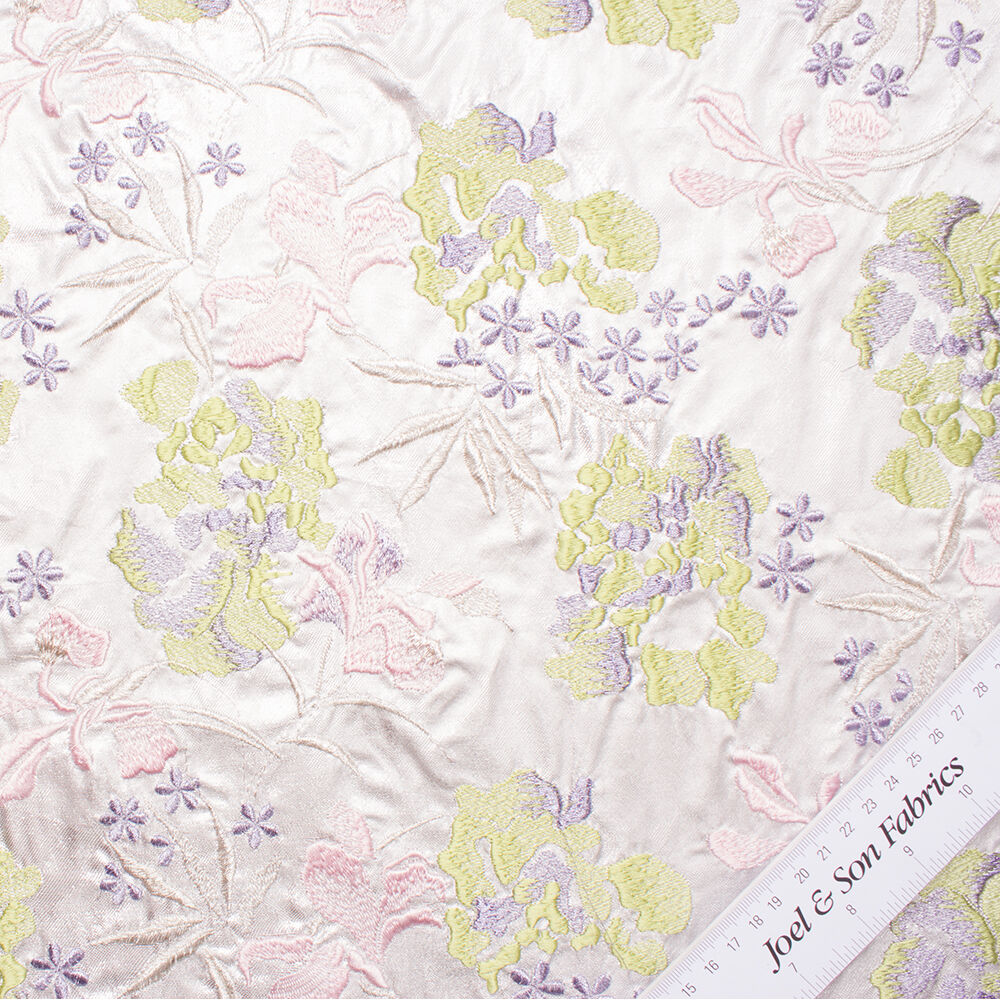 Metallic Silk Embroidered Taffeta