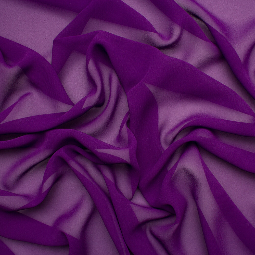 Deep Purple Silk Georgette