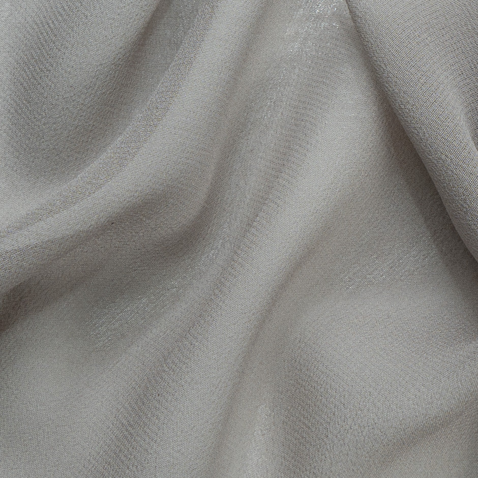 Mid Grey Silk Georgette