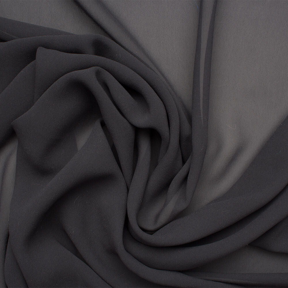 Slate Grey Silk Georgette