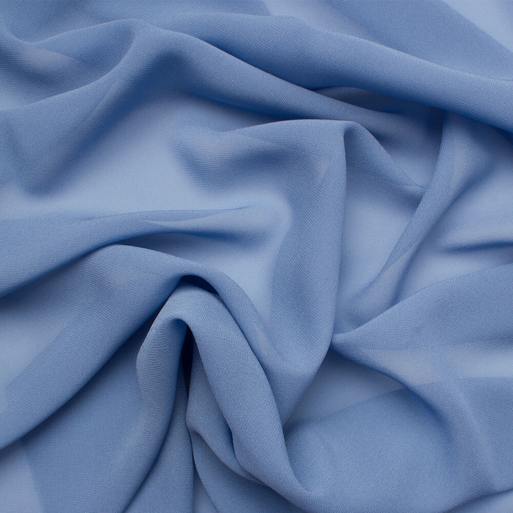 Sky Blue Silk Georgette