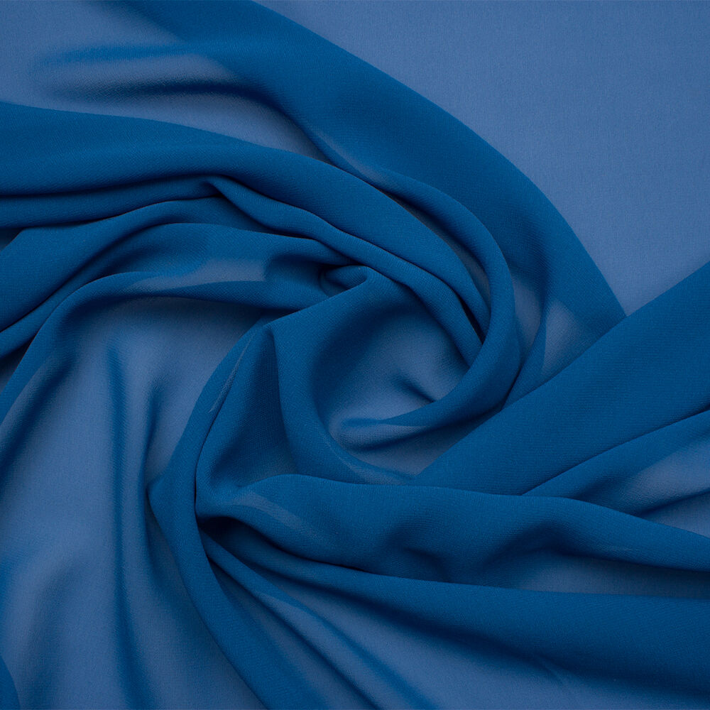 Airforce Blue Silk Georgette