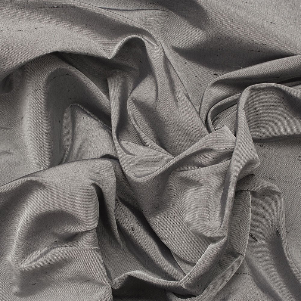 Silver Grey Silk Shantung