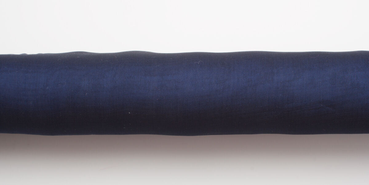 Navy Blue Shot Silk Chiffon