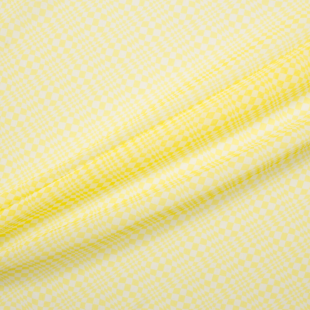 Yellow/White Printed Silk Georgette