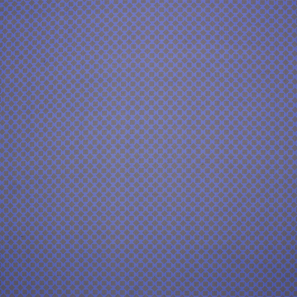 Royal Blue/Black 'Squares' Printed Silk Georgette