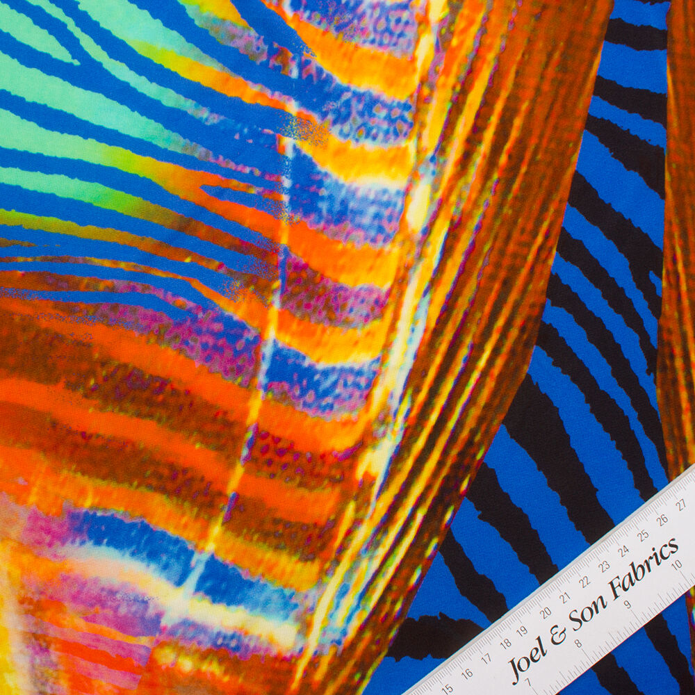 Blue/Multi-Coloured Printed Jersey