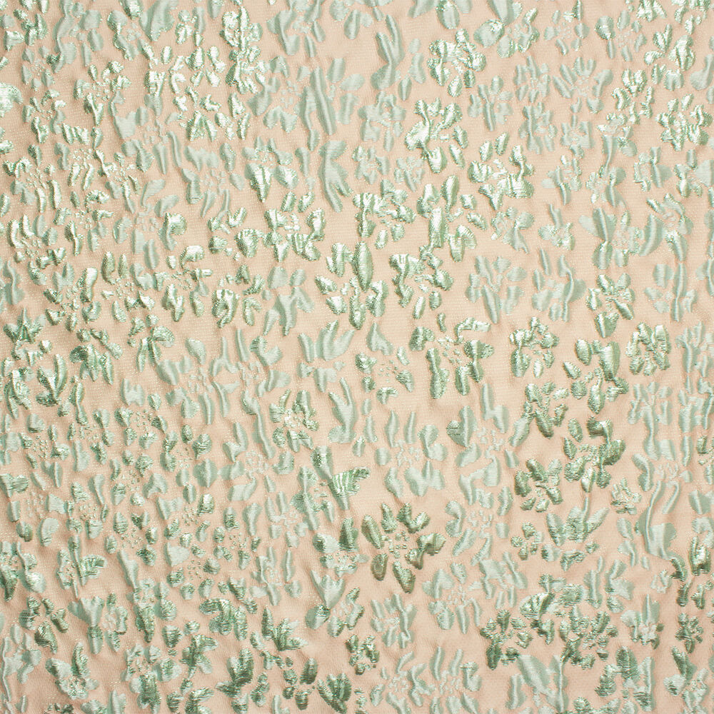 Mint/Beige Metallic Cloqué
