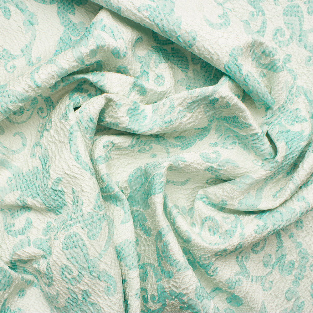 Soft Mint Metallic Silk Cloqué