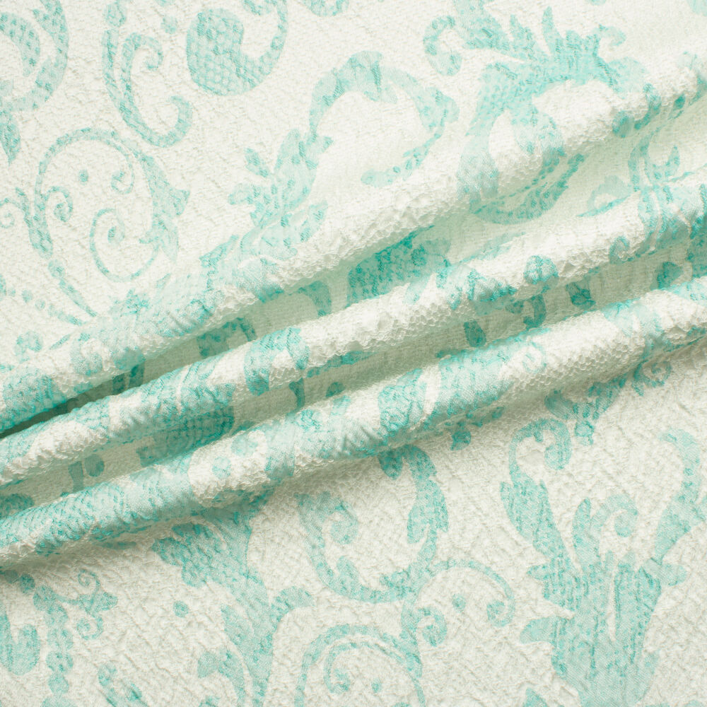 Soft Mint Metallic Silk Cloqué