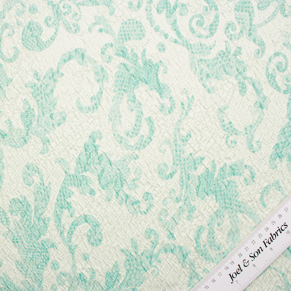 Soft Mint Metallic Silk Cloqué