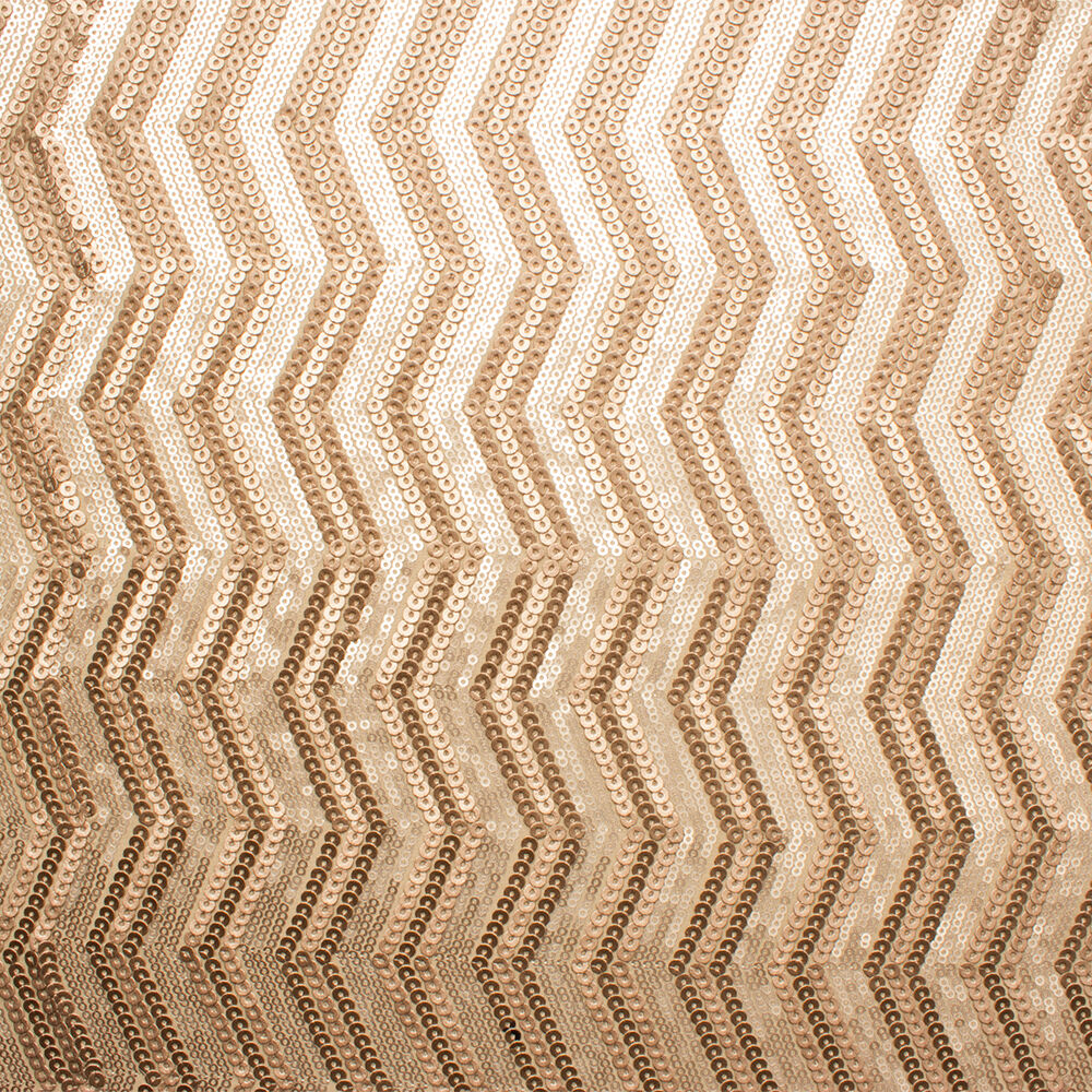 Rich Champagne 'Zig Zag' Sequin Stretch