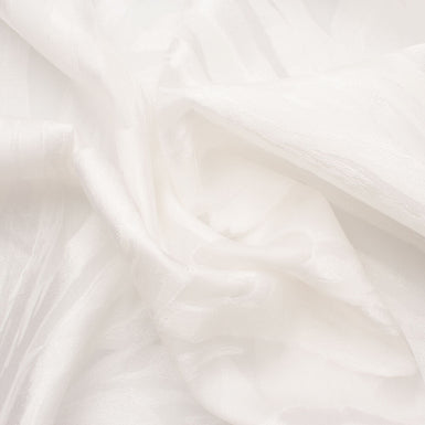 Off-White Metallic Silk Organza