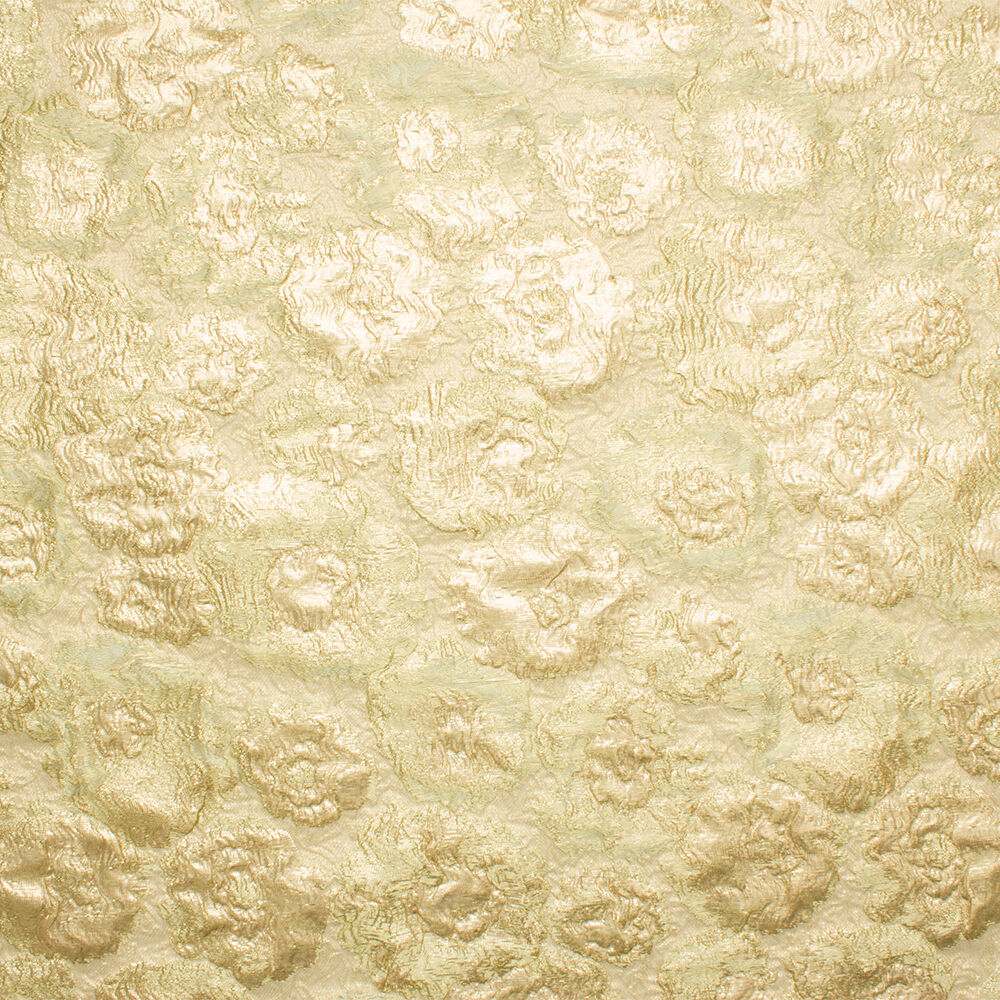 Pastel Green/Gold Metallic Cloqué (A 2.75m Piece)