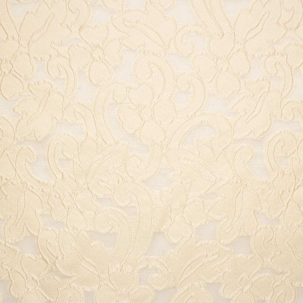 Cream Floral Jacquard Gazar
