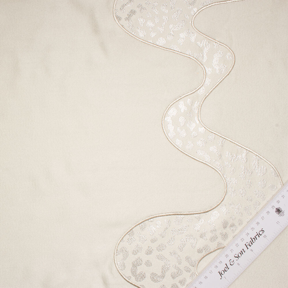 Ivory/Silver Metallic Embroidered Brocade