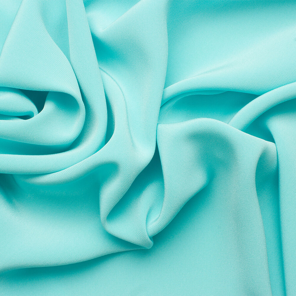 Soft Turquoise Satin Backed Crêpe