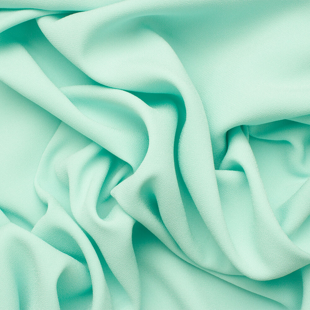 Pale Mint Satin Backed Crêpe