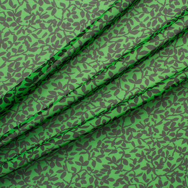 Green/Black Printed Silk Georgette