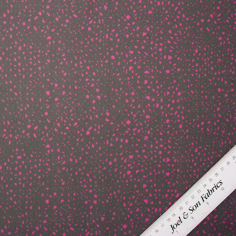 Pink/Black Printed Silk Chiffon