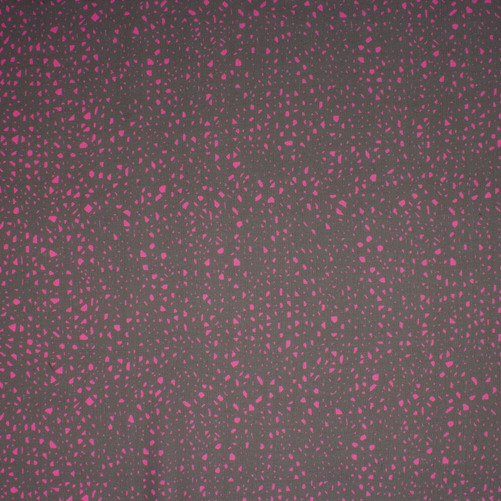 Pink/Black Printed Silk Chiffon