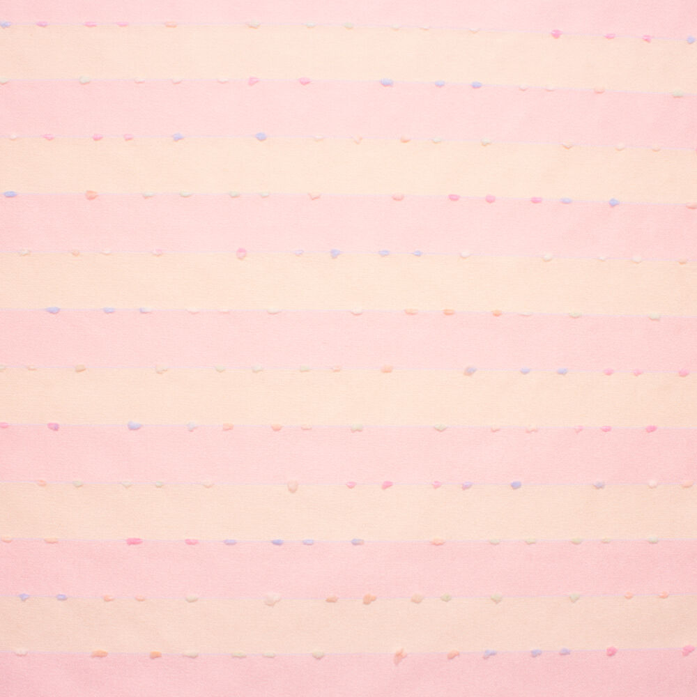 Pale Pink/Cream Striped Viscose Shantung