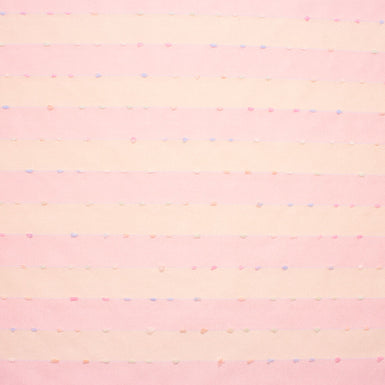 Pale Pink/Cream Striped Viscose Shantung