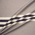 Navy Blue/Ivory Stripe Mikado with Stones