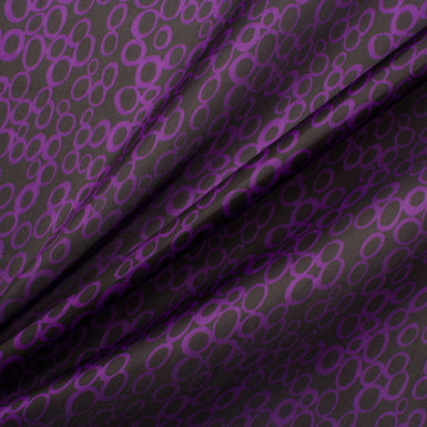 Purple/Black Silk Organza