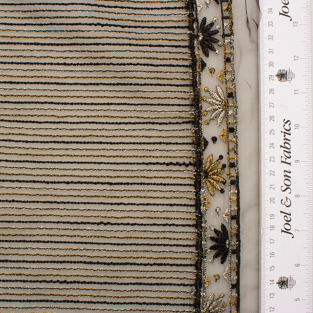 Gold/Silver Metallic Embroidered Tulle
