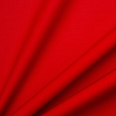 Red Stretch Wool Gaberdine