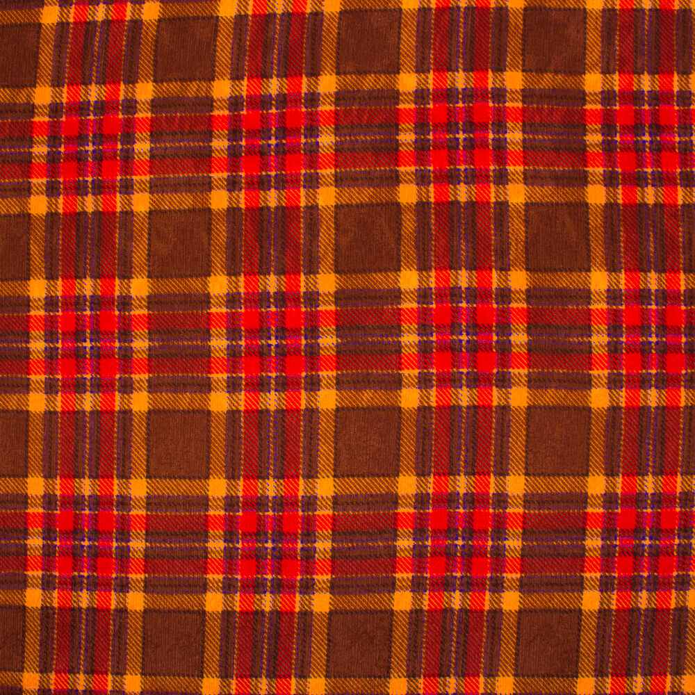 Red/Orange Printed Stretch Silk Jacquard