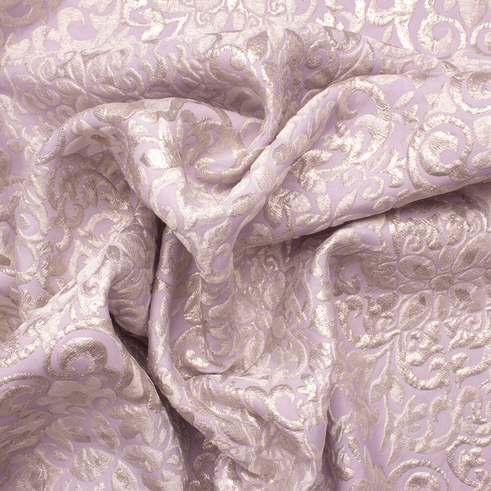 Lilac/Gold/Silver Metallic Cloqué
