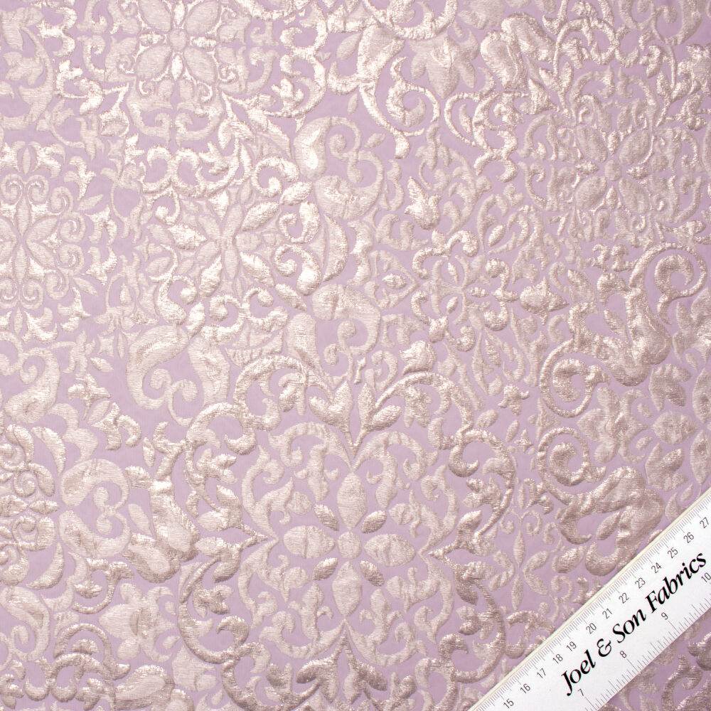 Lilac/Gold/Silver Metallic Cloqué