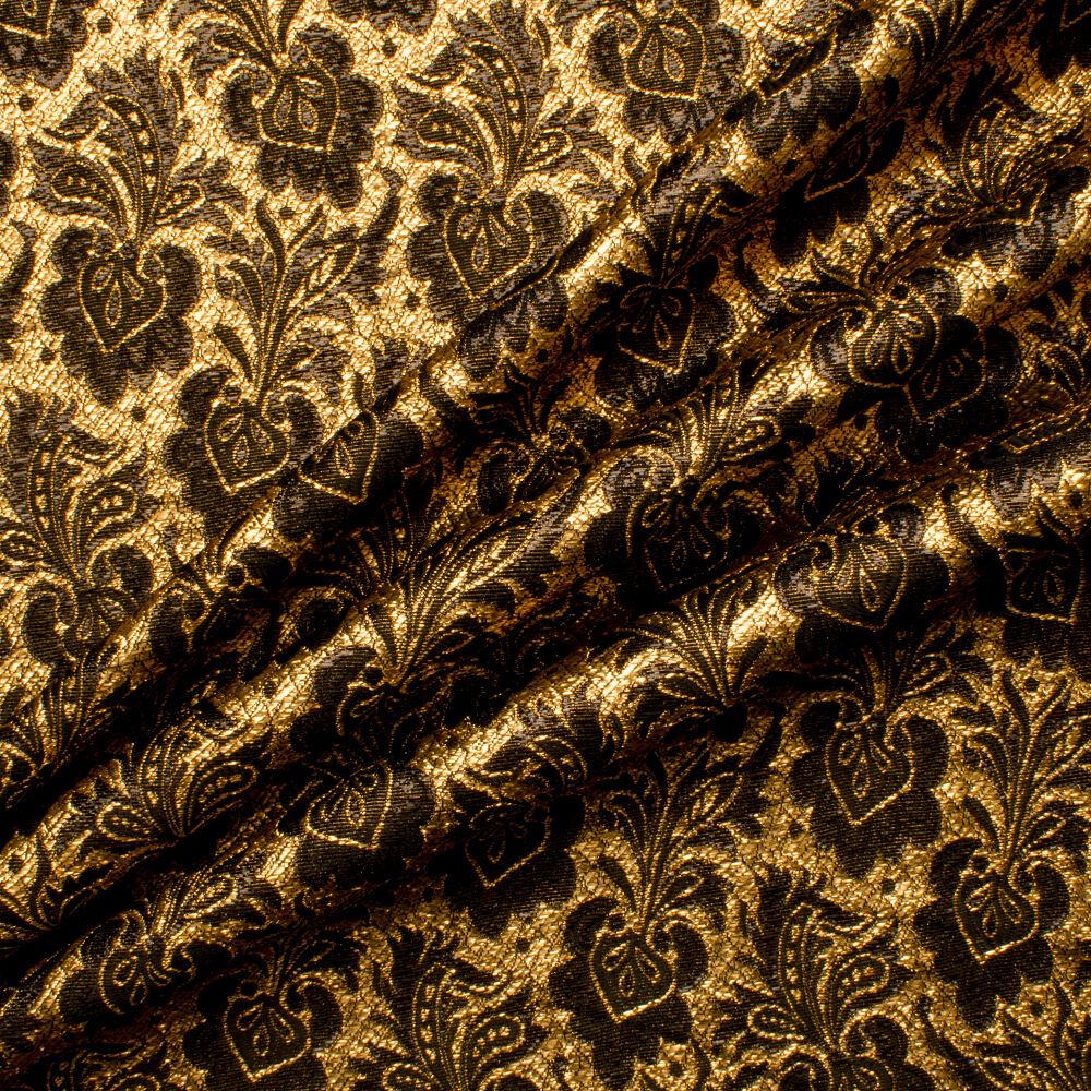 Gold/Black Metallic 'Baroque' Brocade (A 3.30m Piece)