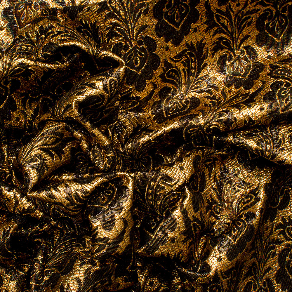 Gold/Black Metallic 'Baroque' Brocade (A 3.30m Piece)