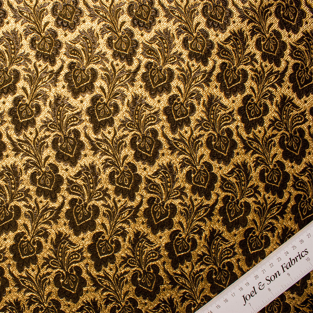 Gold/Black Metallic 'Baroque' Brocade (A 3.30m Piece)