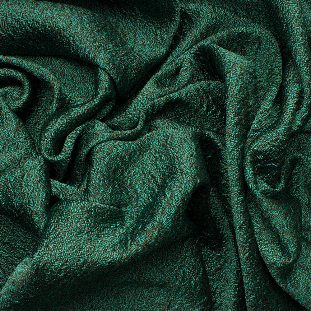 Green & Brown Wool Blend Brocade (A 3.75m Piece)