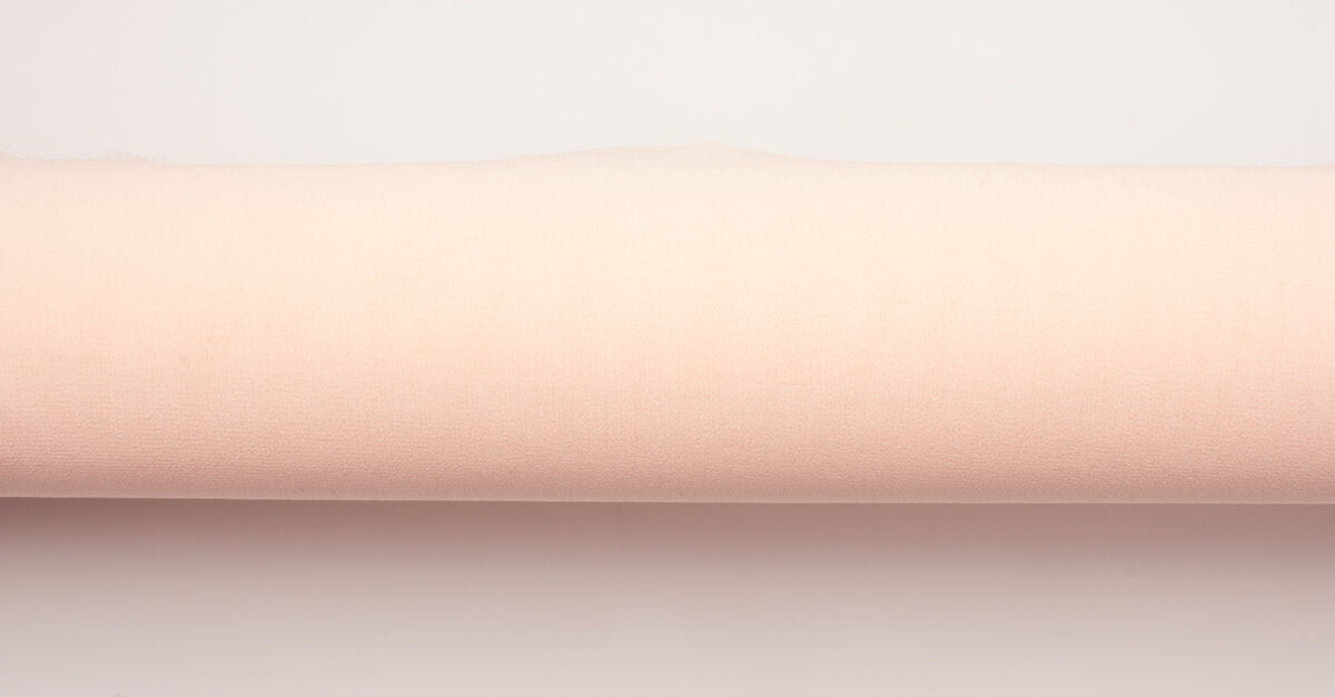 Pastel Peach Silk Georgette