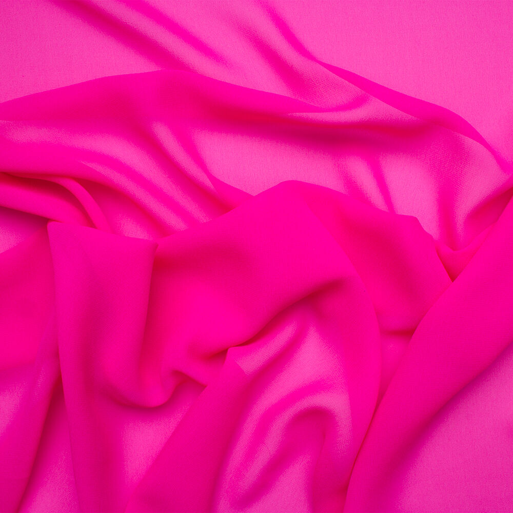 Fuchsia Pink Silk Georgette