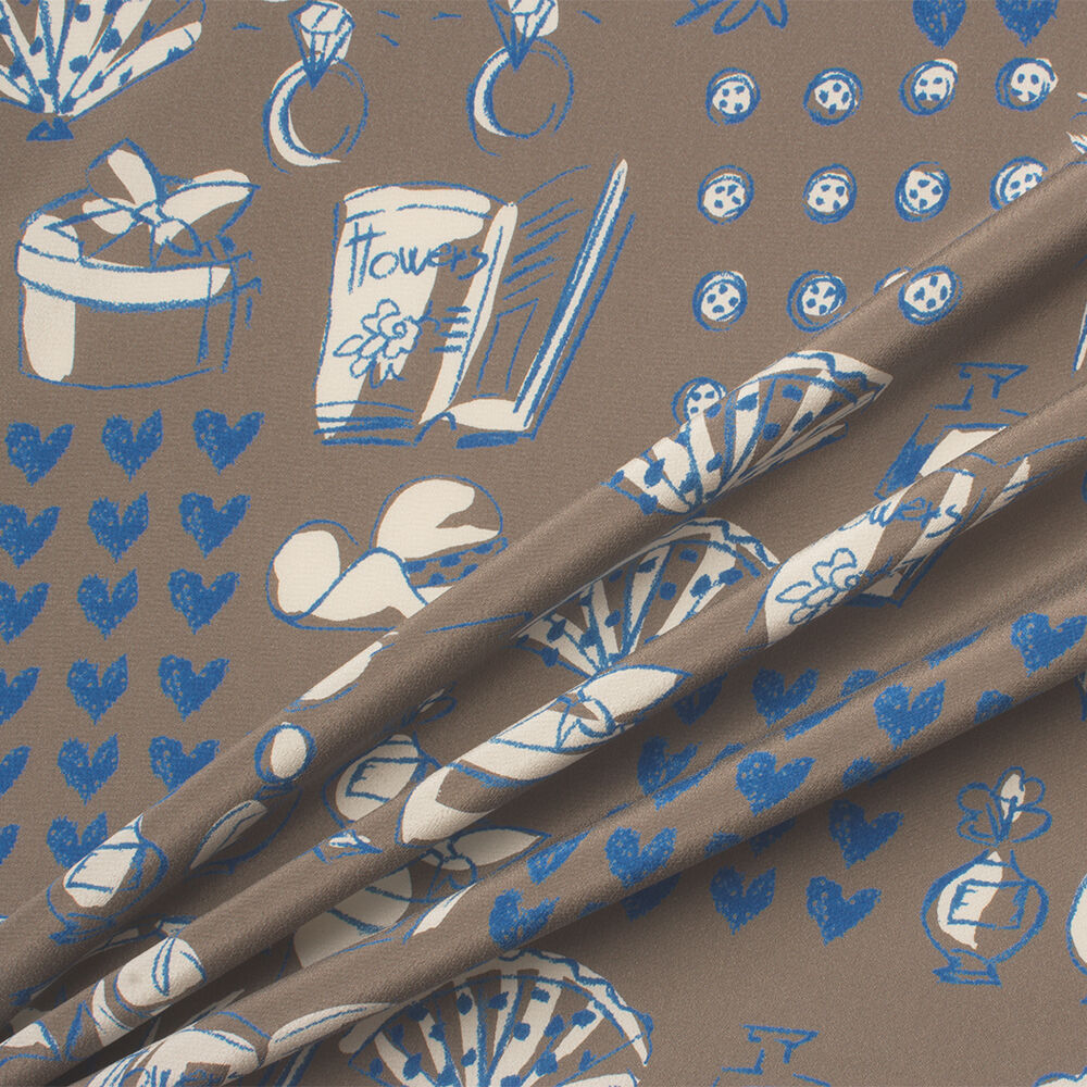 Elephant Grey Silk Crêpe de Chine