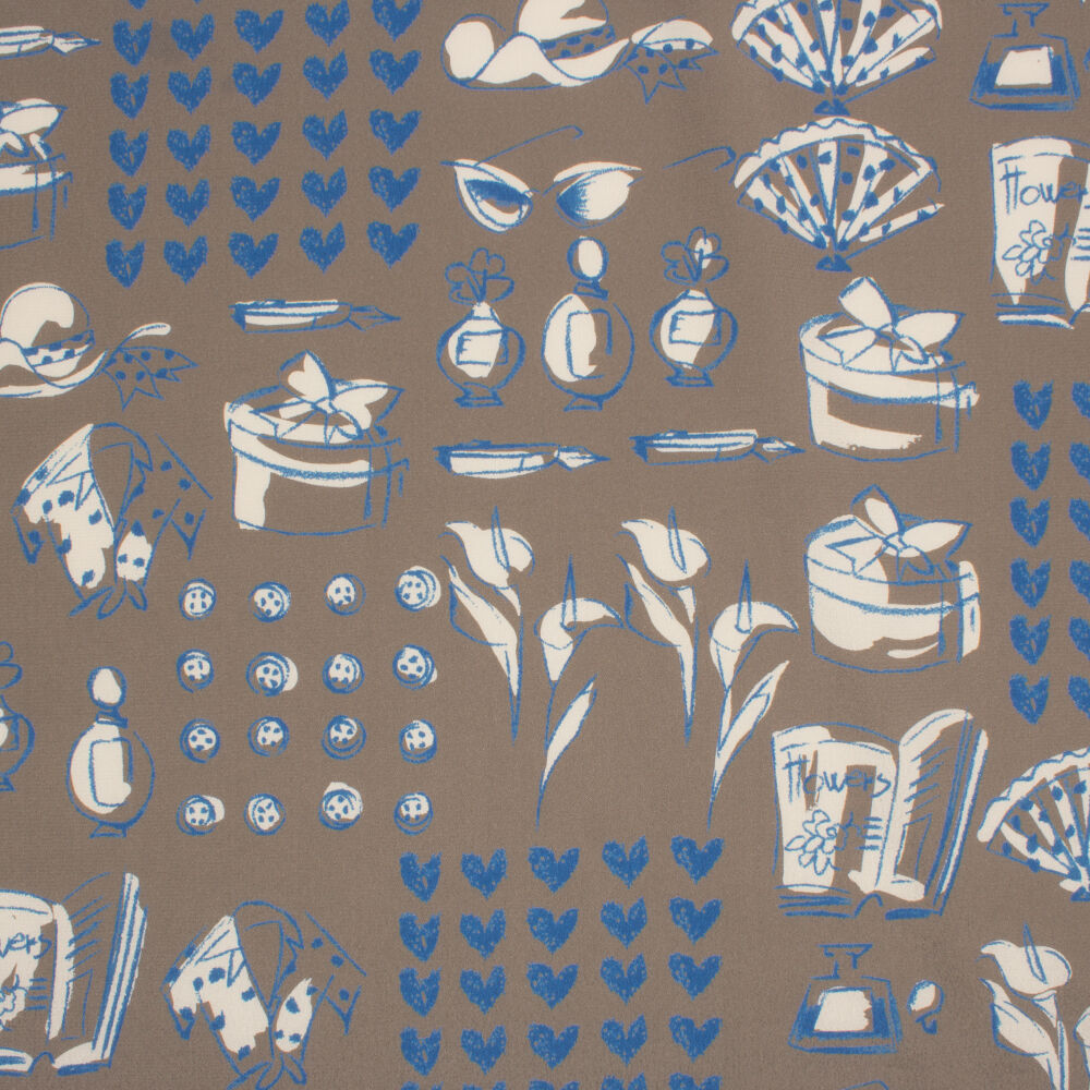 Elephant Grey Silk Crêpe de Chine