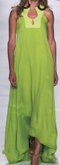Apple Green Silk Georgette