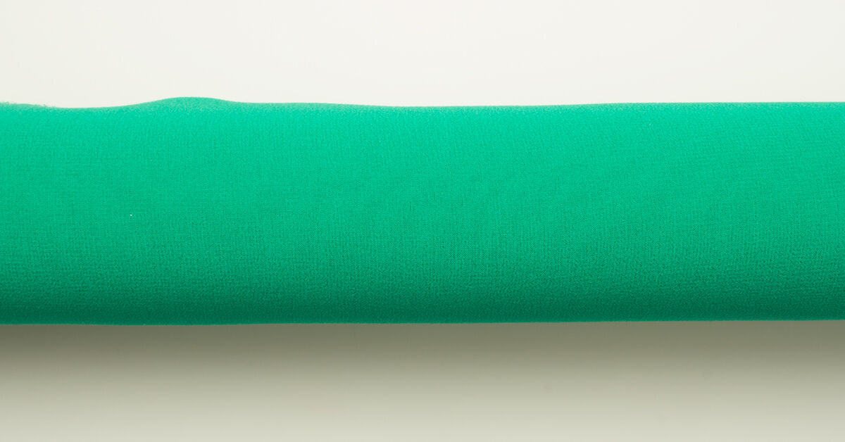 Emerald Green Silk Georgette